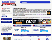 Tablet Screenshot of gameday-sportsbook.com